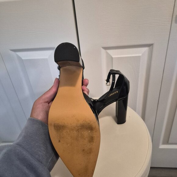 Express Black Block Heels - Picture 4 of 4